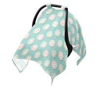 Stroller Sun Shade Cover Fit Bug Net Cover,Travel Accessories Sheep Ash Sticker Style Lake Blue