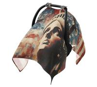 Stroller Sun Shade Cover UV Protection Seat Sun Shade,Protects from Snow USA Presidents Day Flag & Lady Liberty