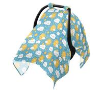 Stroller Sun Shade Cover Windproof Net Cover,Protects from Dust and Snow Simple Cartoon Sun Clouds