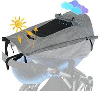 Stroller Sun Shade - UPF 50+ Universal Stroller Cover for Baby Sun Protection-Waterproof Stroller Cover for Sun, Stroller Sun Shade Extender with See Through, Joggers & Stroller Accessories for Summer