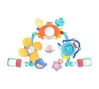 Stroller Toy Arch - Hanging Plush Animal Activity Set For Bed And Travel Seat, Early Education Sensory Engagement Mobile | Multi Color Tactile Training Accessory For Nursery Cradle