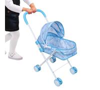 Stroller Toy | House Play Stroller with Canopy - Realistic Foldable Pushchair | for Home Travel Party Birthday School Outdoor Kids Boys Girls