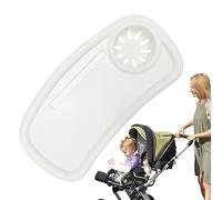 Stroller Tray, Anti Slip Stroller Tray, Removable Snack Tray with Cup Holder, Tray with 360 Degree Rotating Cup Holder, Large Capacity Pram Tray with Phone Holder for Travel Walking, Shopping