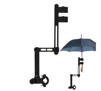 Stroller Umbrella Attachment - Chair Umbrella Clip, Mobility Scooter Umbrella Stand | Foldable Golf Cart Umbrella Holder, Handle Bar Mounted Umbrella Clamp for Mobility Scooter, Stroller, Wheelchair