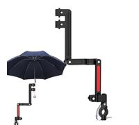 Stroller Umbrella Holder - Cart Sunshade Stand, Adjustable Golf Umbrella Clamp | Flexible Mount For Strollers Carts Providing Steady Hands-free Shade Strong Grip Stability Easy Setup Reliable