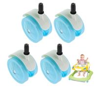 Stroller Wheels - 4 Pieces PP Pushchair Silent Wheells | wear-Resistant Pushchairr Casters | Detachable Plug-in Walker Wheel for Baby Stroller, Tricycle and Indoor