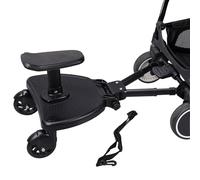 strollerboard- Universal Standing Ride On boardAdjustable Design, PP PU Metal strollerConnector Seat with Non Slip and Wheels Safety | strollerboardfor Kids Boys and Girls Outdo