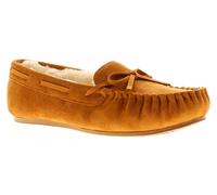 Strollers Matilda Women's Tan Bow Detail Moccasin Slippers, Size: 4