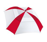 Stromberg Brand The Vented Square Deal Golf Umbrella, Red/White, One Size
