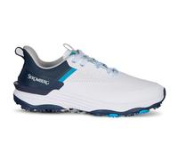 Stromberg Men’s LaunchPad Pro Waterproof Spiked Golf Shoes - Microfibre Upper, Carbon Shank, Stability Heel Clip, Power Flex Channel & LaunchPad Pro Outsole - UK 11 / White