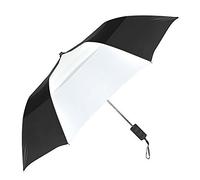 STROMBERGBRAND Umbrellas The Vented Windproof 42" Compact Small Automatic Open Folding Travel Umbrella for Rain, Wind & Sun, Strong Durable Lightweight Stick Umbrella for Men and Women, Black/White,