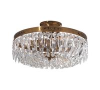 Stromsholm Crystal Semi-Flush Ceiling Light - Antique Gold