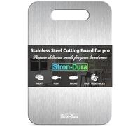 Stron-Dura Cutting Board, Cutting Boards for Kitchen, Titanium Cutting Board, Foodgrade Stainless Steel Cutting Board for Meat,Fruit, Vegetables, Outdoor or Indoor, M 13.4" * 9"