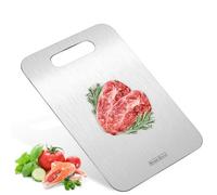 Stron-Dura Cutting Board, Cutting Boards for Kitchen, Titanium Cutting Board, Foodgrade Stainless Steel Cutting Board for Meat,Fruit, Vegetables, Outdoor or Indoor, M 13.4" * 9"
