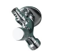 Strong 1 Inlet 2 Outlet Brass Valves Easy Installs Erosion Resistant Bath Fixture Quick Fixing for Sink Appliance Not Leak Brass Angle Valves with Standard Fittings