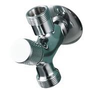 Strong 1 Inlet 2 Outlet Brass Valves Easy Installs Erosion Resistant Bath Fixture Quick Fixing for Sink Appliance Not Leak Brass Angle Valves with Standard Fittings