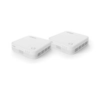 STRONG - 2X Atria Mesh Home Kit 1200 V2 - WLAN Amplifier Up to 200 m² Additional WLAN Coverage - For All Routers - Dual Band 2.4 GHz + 5 GHz - Gigabit LAN Ports - w