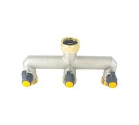 Strong 3/4 Threaded Brass Water Divider Valves Erosion Resistant for Washing Machine Hose & Outdoor Plumbing Anti Rust Outdoor Water Splitters