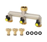 Strong 3/4 Threaded Brass Water Divider Valves Erosion Resistant Valves for Washing Machine Hose & Outdoor Plumbing Garden Hose Brass Splitters with Threads