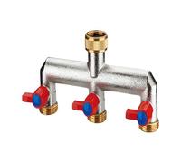 Strong 3/4 Threaded Brass Water Divider Valves Erosion Resistant Valves for Washing Machine Hose & Outdoor Plumbing Extended Thread Washing Machine Water