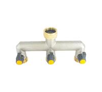 Strong 3/4 Threaded Brass Water Divider Valves Erosion Resistant Valves for Washing Machine Hose & Outdoor Plumbing Extended Thread Washing Machine Water