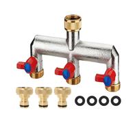 Strong 3/4 Threaded Brass Water Divider Valves Erosion Resistant Valves for Washing Machine Hose & Outdoor Plumbing Anti Rust Outdoor Water Splitters