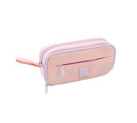 Strong 3 Pack Multiple Use Carry Case Capacious Interior with Loyal Pouches for Writing Equipment Makeup Mobile Devices Launderable Polyster Modern Triplicate Slide Cosmetic Bag