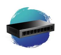 STRONG SW8000MUK 8-Port Desktop/Wallmount Gigabit Ethernet Switch/Hub, Plug and Play, Metal Case, Black
