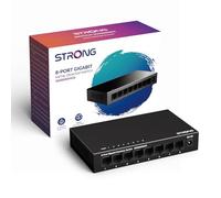 Strong 8 Port Gigabit Network Switch, Ethernet Splitter Hub, 10/100/1000 Mbps, Plug & Play, Fanless Silent Design, Desktop or Wall-Mount, Ideal for Streaming, Gaming & Stable Wired Connections