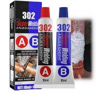 Strong AB Liquid Metal Weld Paste, Industrial Epoxy Metal Glue, High Strength Bonds Metals Filler, Grade Heat and Cold Resistant Adhesive, All Purpose Waterproof Repair Glue