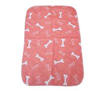Strong Absorb-Ability, Washable, Cartoon Bone Pattern Puppy Cat Pee Pad for Floors, 3-Layers Protection,Urine Prevention with Layer, Your Pets Will Enjoy Lying on the (40 * 60cm)