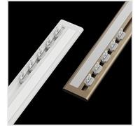 Strong Adhesive Curtain Track Easy Install Ceiling Aluminum Rail UltraThin Curtain Rod for Room Dividers White 1.20m/3.93FT (2 x 0.6m)