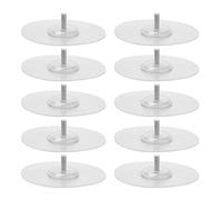 Strong Adhesive Disc Punch Free Silicone Sticky Plate High Bond Sticky Adhesive for Handle Clothes Hook Connection ABS Material 60mm 10PCS