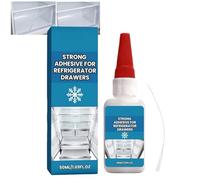 Strong Adhesive for Refrigerator Drawers, 2026 New Super Strong Adhesive, All Purpose Long-lasting Adhesion, Fast Drying, Low Temperature Resistant, Transparent Glue Layer, 50ml (1PC)