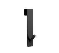 Strong Adhesive Hook Heavy Duty Self Hooks No Drill for Hand Towels Bathroom Door Kitchen Decor Rustic Farmhouse Style Easy Use Hanger(Black-10PC,12.8cm)