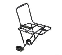 Strong aluminum alloy front bike rack with trapezoid stress frame and hard link triangle design for stable load support on mountain bikes scooters balanced bikes