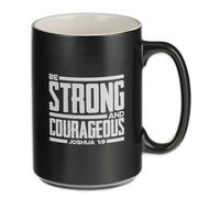 Strong and Courageous Black Lion Ceramic Coffee Mug