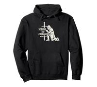 Strong and Courageous Joshua 1:9 Knight Christian Pullover Hoodie