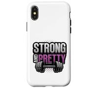 Strong And Pretty Female Bodybuilder Womens Weightlifting Case for iPhone X/XS