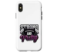 Strong And Pretty Female Bodybuilder Womens Weightlifting Case for iPhone X/XS