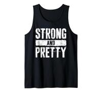 Strong and Pretty Shirt Men Women Strongman Gym Workout Tank Top, Men, Black, Large