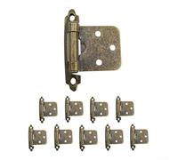 Strong and Silent 10 Pack of Self Closing Cabinet Door Hinges Made from Cold Rolled Steel Material (Green Bronze)