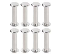 Strong and Stainless Steel Screw Rivets Set with Flat Heads for Leather Craft and DIY Projects