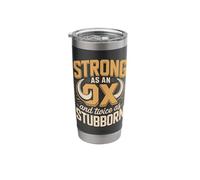 Strong As an Ox and Twice As Stubborn Funny Ox Saying Stainless Steel Insulated Tumbler