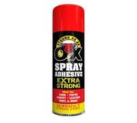 Strong As An Ox Extra Strong Spray Adhesive 500 ml - Heavy Duty Multi-Purpose Contact Glue Spray, Ideal for Carpets, Foam, Underlay, Upholstery, & Crafts (1)
