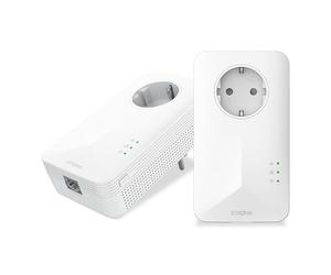 Strong AV1000 Powerline Adapter Kit with Socket, HomePlug AV2 Powerline Ethernet Extension, Gigabit LAN Ports, Plug & Play, Power Saving Mode, Ideal for Multimedia Streaming