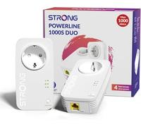 STRONG AV1000Mbps Powerline Kit with Pass-Through, Built-in Socket, Powerline Ethernet HomePlug AV2 Repeater, Gigabit Ports, Plug & Play, Compatible with Router, Energy Saving Mode (PL1000S)