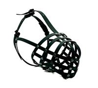 Strong Biothane Dog Muzzle for American Bully XL | Waterproof & Odour-Proof Basket Design | Durable Training Muzzle for Biting & Scavenging (BXL4, Black)