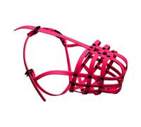 Strong Biothane Dog Muzzle for American Bully XL | Waterproof & Odour-Proof Basket Design | Durable Training Muzzle for Biting & Scavenging (BXL3, Pink)