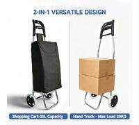 Strong bird 2026 New Model | Ergonomic Handle Black Large-Size Folding Shopping Trolley， European Hot-Selling Elderly-Friendly Grocery Cart， Large Capacity & Heavy-Duty for Supermarket Shopping, New Y